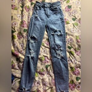 American eagle skinny jeans (00) short